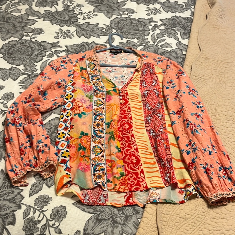 Tolani Eyelet Blouse XS EUC